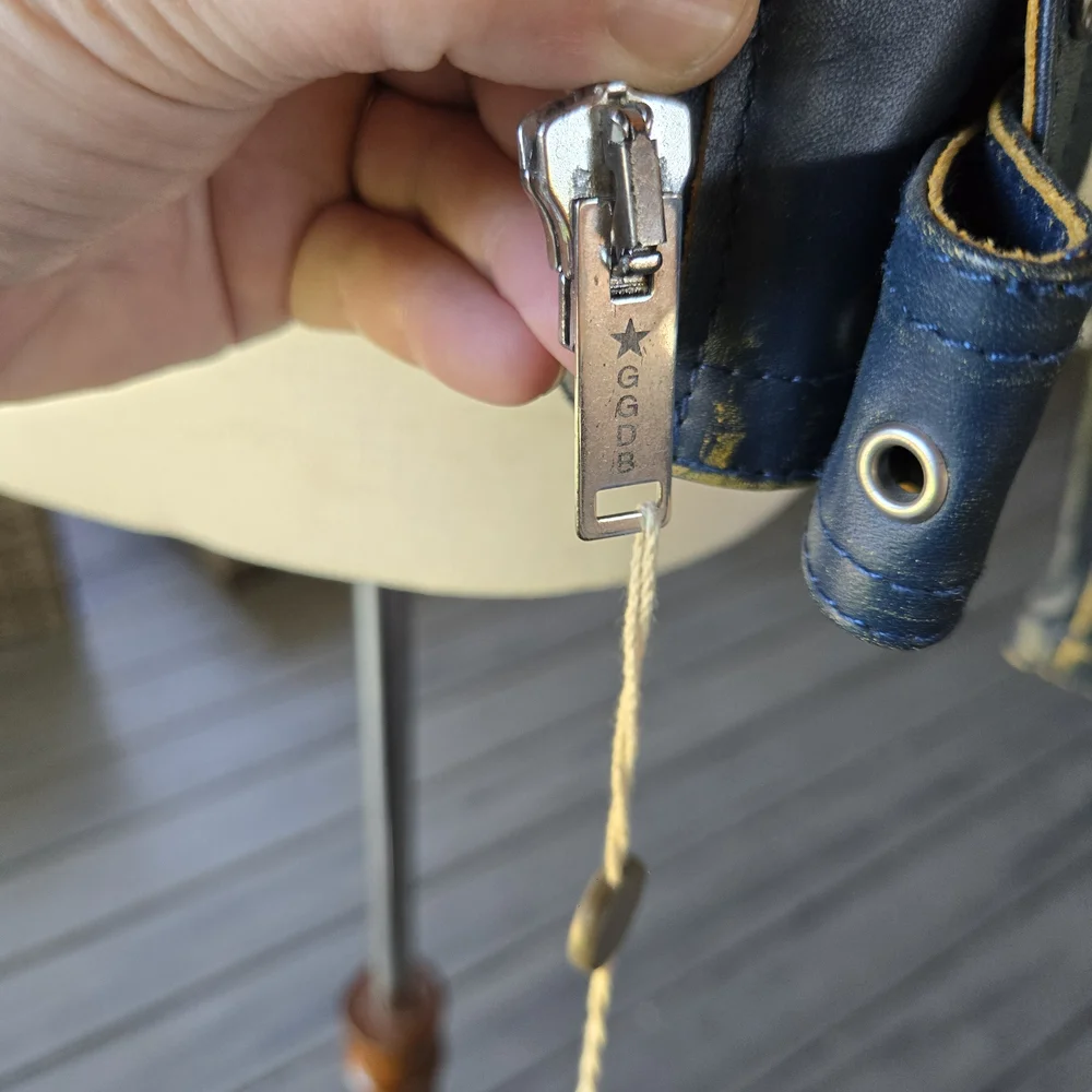 Golden Goose Blue Leather Jacket - Picture 4 of 8